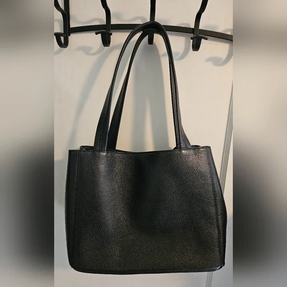 Valentino By Mario Valentino Black Leather Tote Bag - Picture 8 of 14